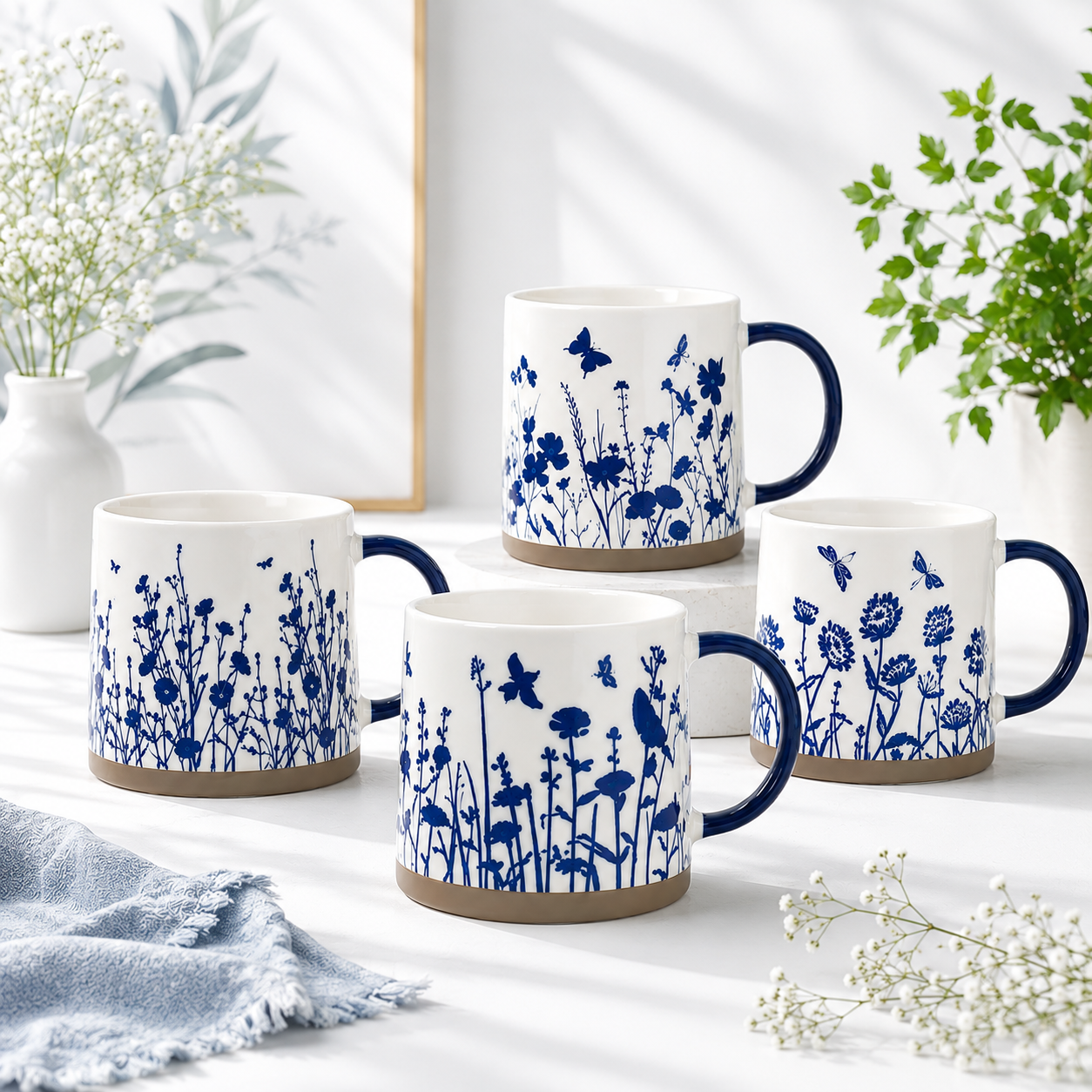 Clay Craft Lina Pebble Ceramic Printed Coffee & Milk Mug