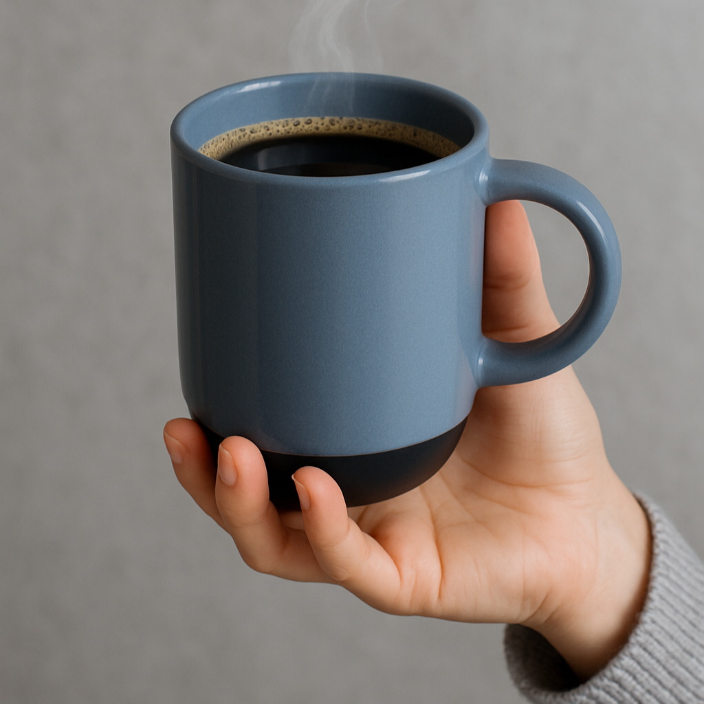 Paco Pebble Pacha Coffee/Milk Mug | Set of 2 (250ml Each, Grey, DT3)