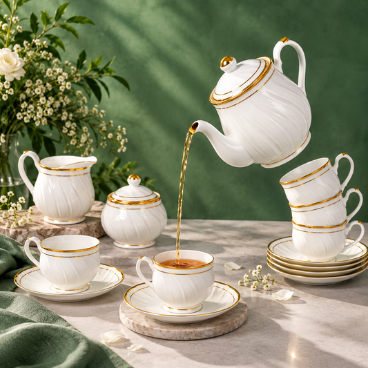 Clay Craft Karina Goldline 310 Tea Set of 15