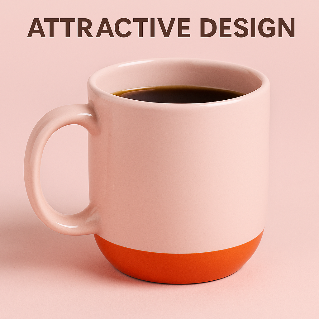 Paco Pebble Pacha Coffee/Milk Mug | Set of 2 (300ml Each, Pink, DT1)
