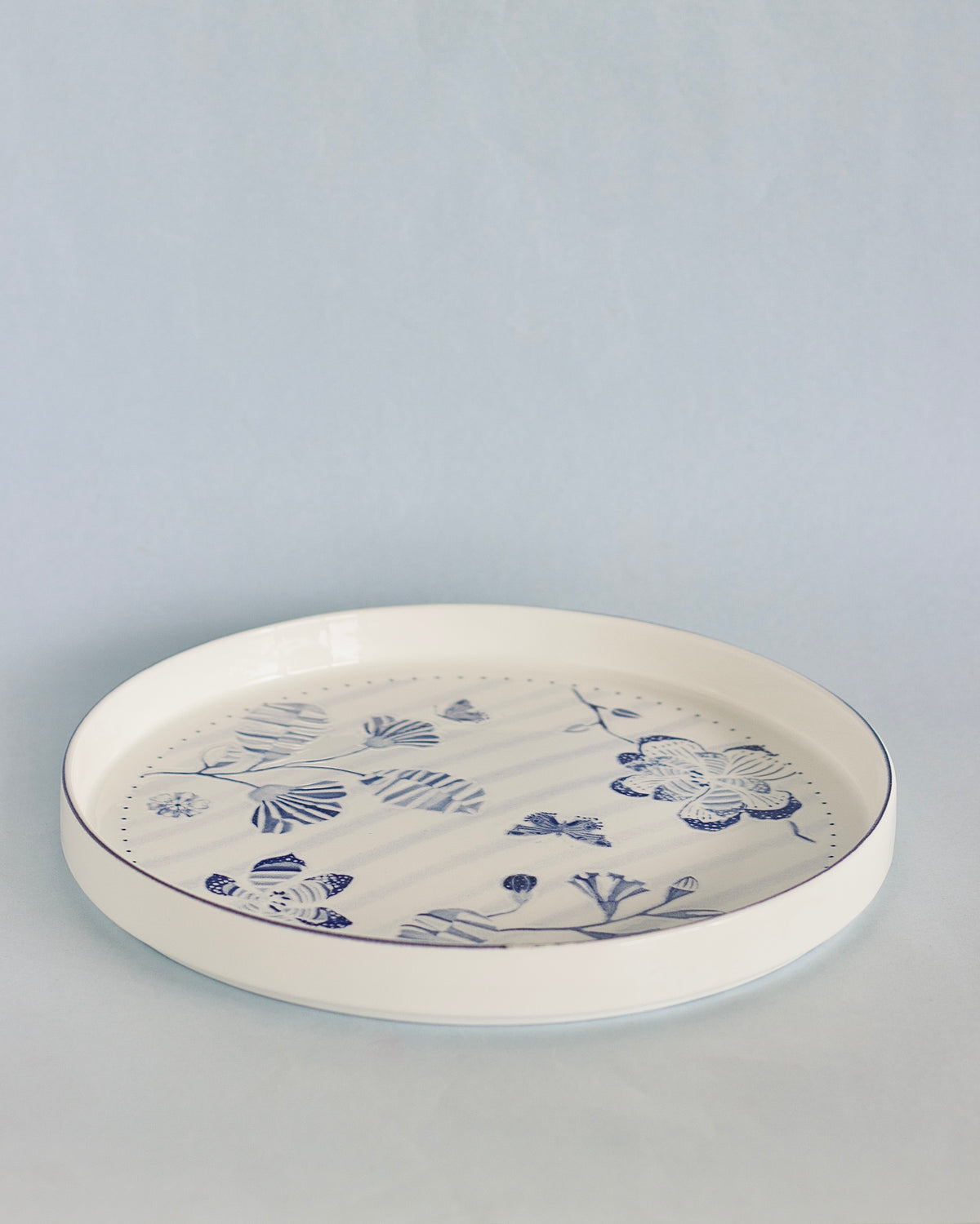 Magique By The Wishing Chair X Clay Craft, Blue Orchard Textures Koras 27 Cm Chip & Dip Serving Set