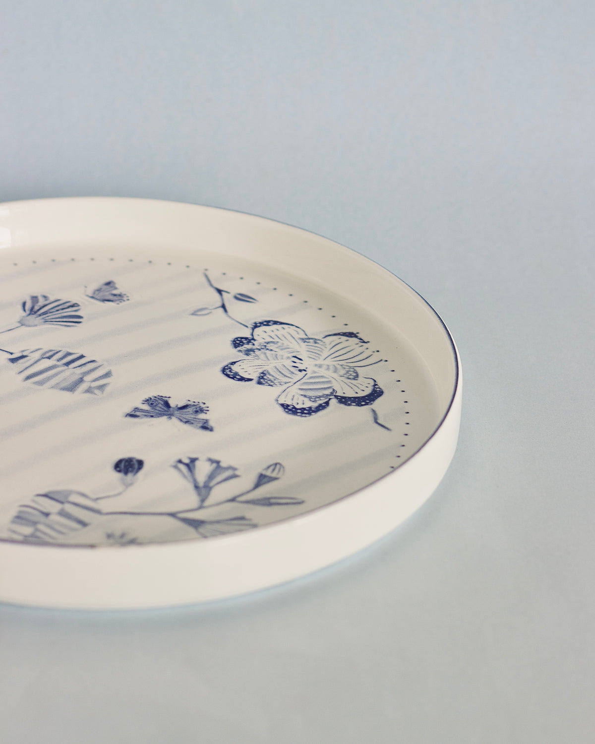 Magique By The Wishing Chair X Clay Craft, Blue Orchard Textures Koras 27 Cm Chip & Dip Serving Set