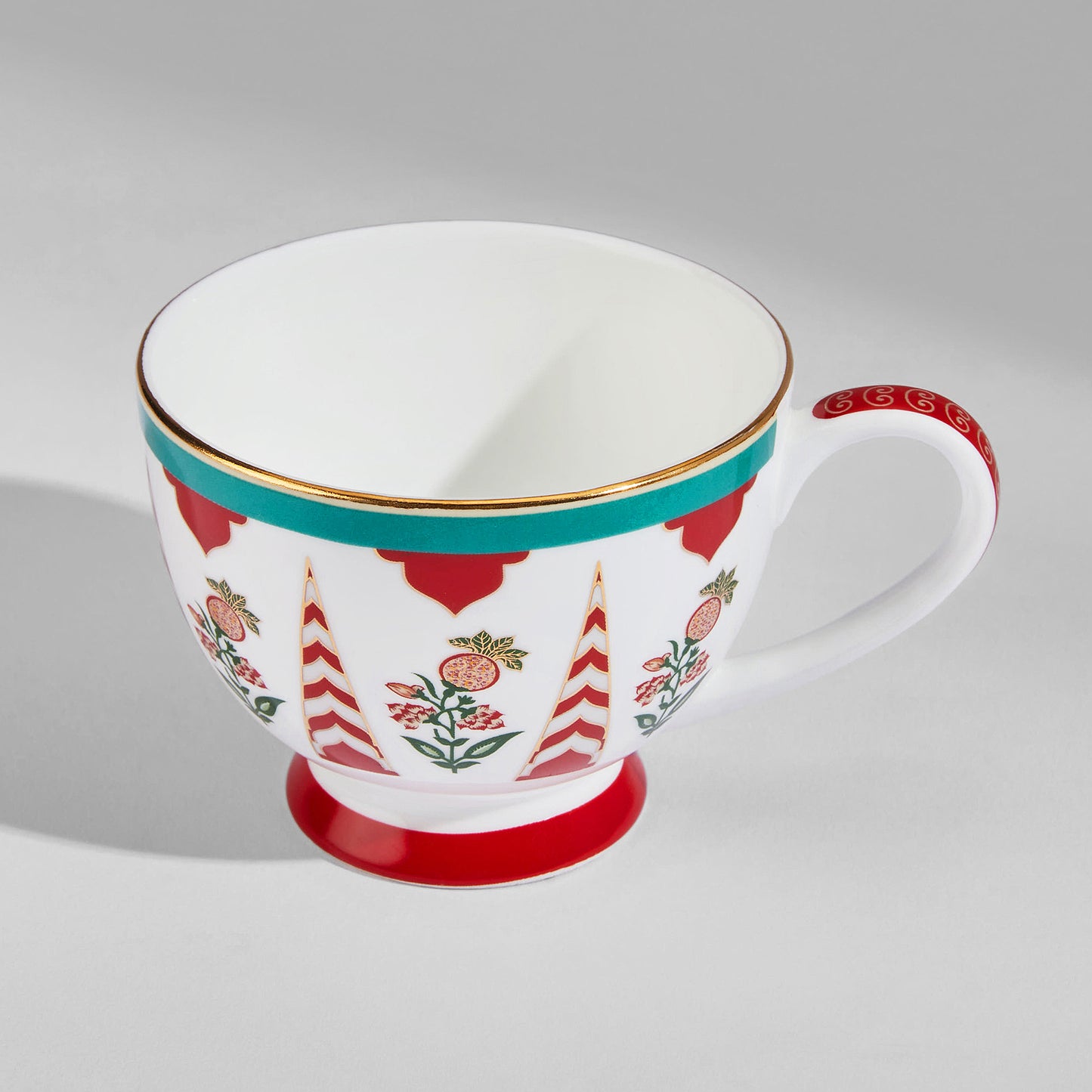 India Circus Blushed Orchard Olive Cup Saucer Set of 12 Pcs