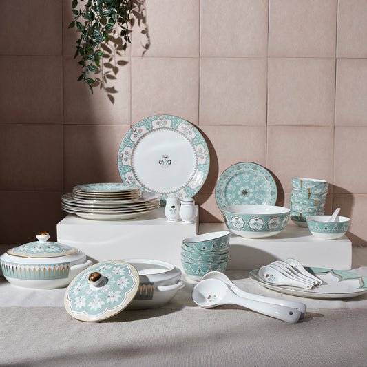 India Circus Regal Romance Georgian Dinner Set - 40 Pieces