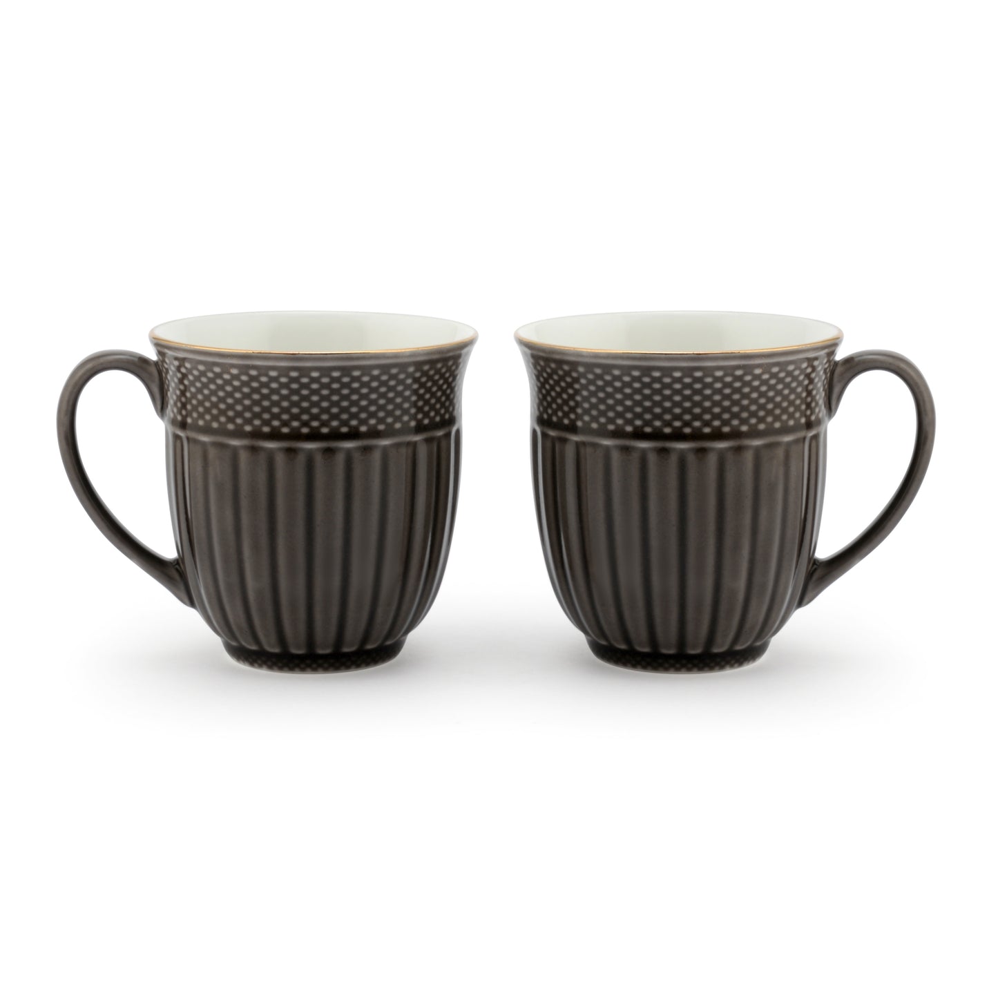 Clay Craft Esha Impression 1300 Coffee & Tea Mugs Set of 6 (GREY)