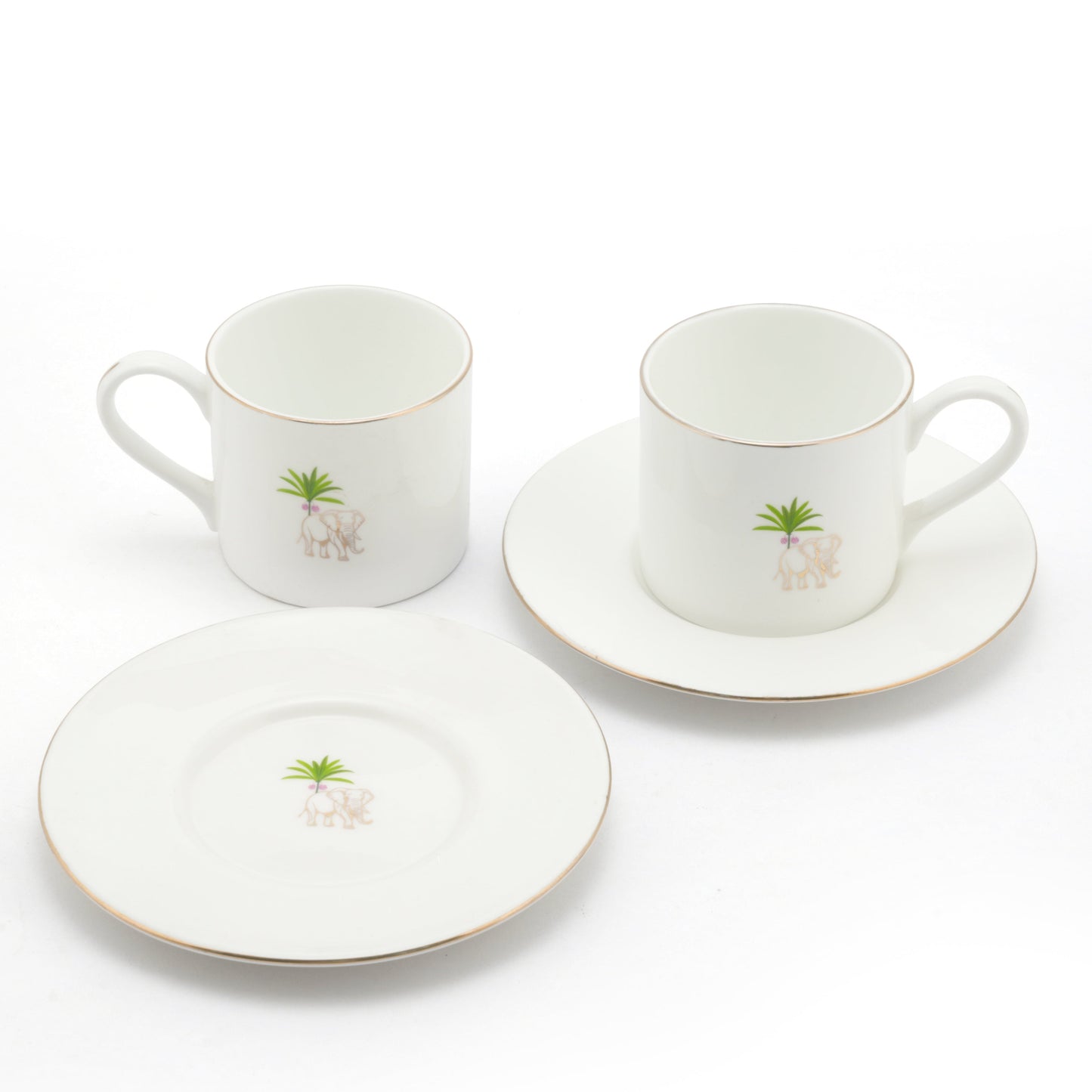 JCPL Luke Pristine Cup & Saucer, Set of 12 (6 Cups + 6 Saucers), (P408)