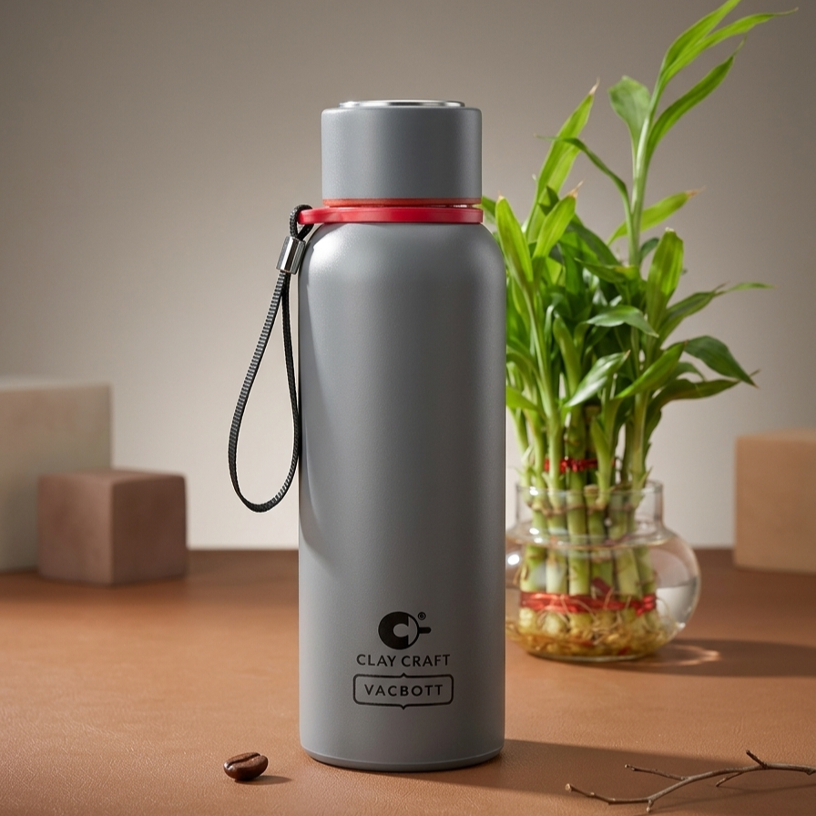 Vacbott Everest Vacuum Insulated Double Walled Water Bottle 18 Hrs Hot & 24 Hrs Cold Stainless Steel Flask, BIS Certified, 500/700/1000ml
