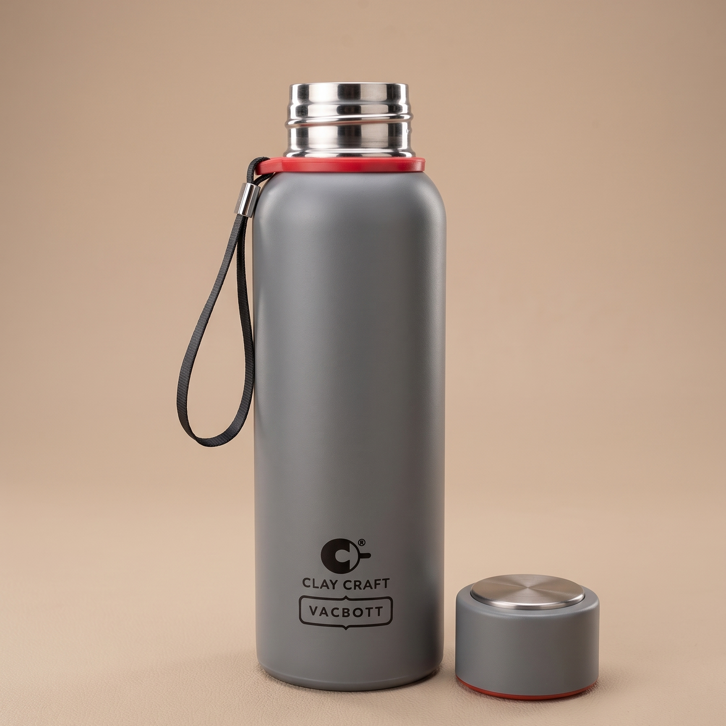 Vacbott Everest Vacuum Insulated Double Walled Water Bottle 18 Hrs Hot & 24 Hrs Cold Stainless Steel Flask, BIS Certified, 500/700/1000ml