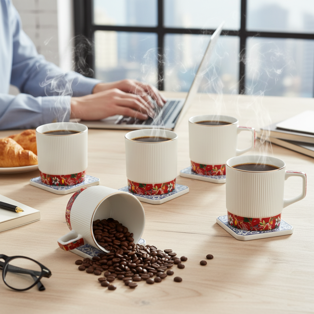 JCPL Charles Manor Coffee & Tea Mugs Set of 6 (MS402)