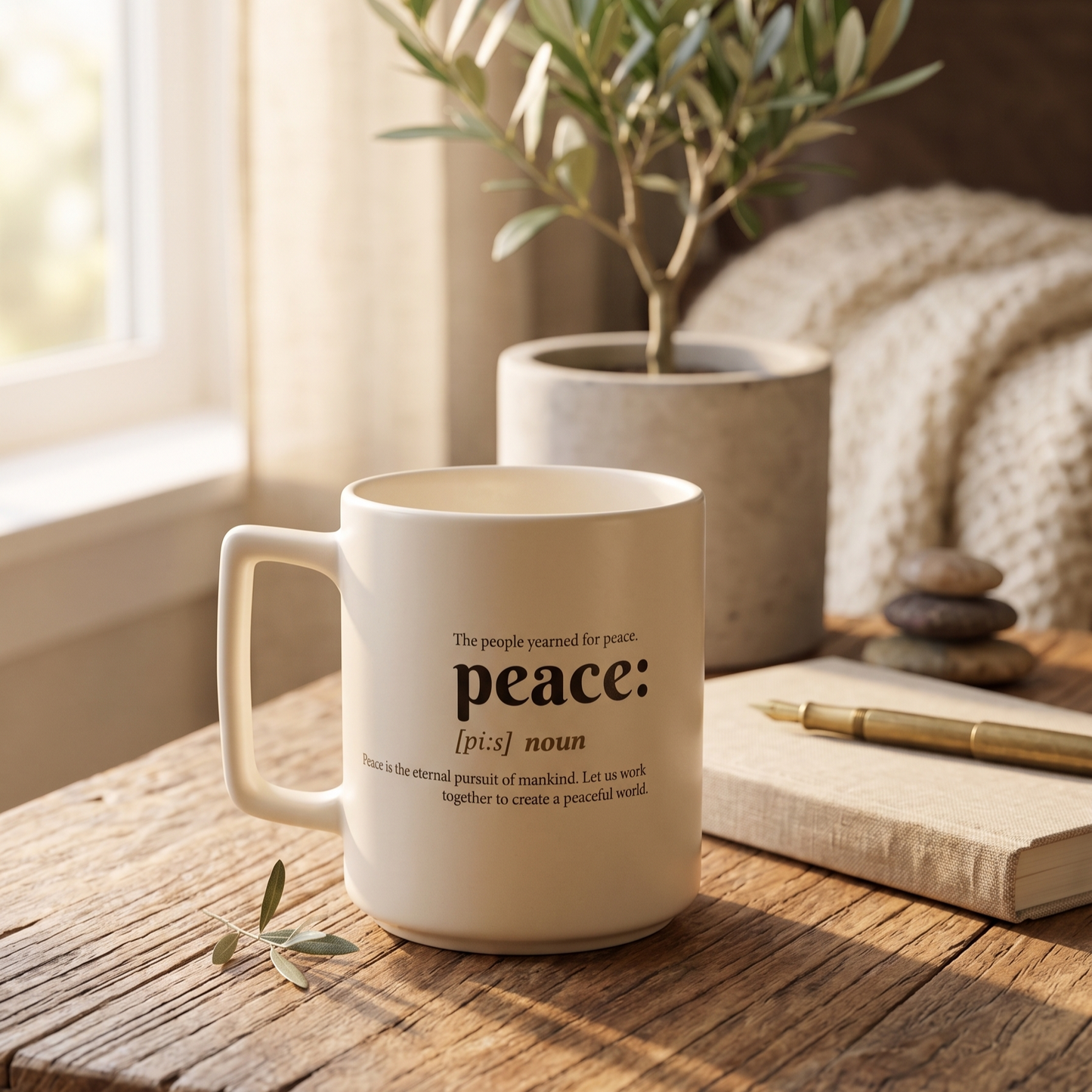 Cleo Peace Definition Pebble Milk Mug - 1 Pc - 400 ml (Cleo C02)