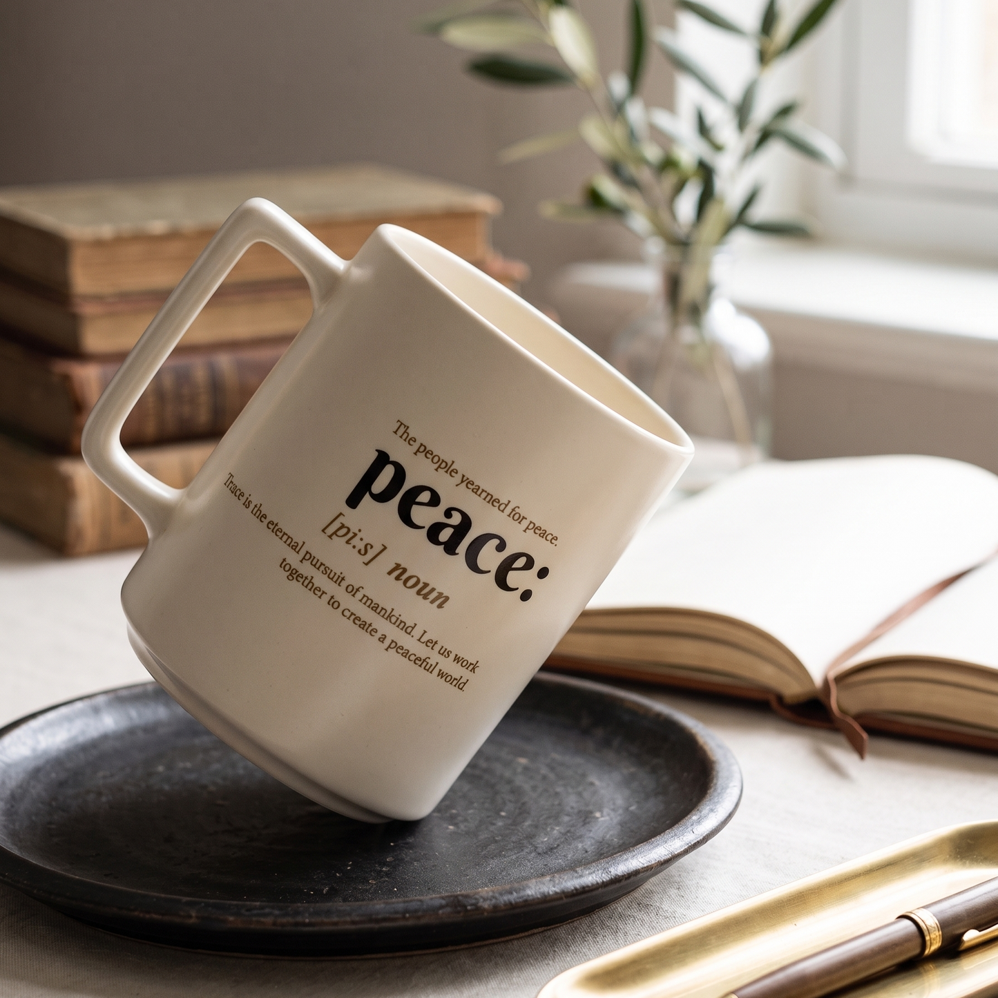 Cleo Peace Definition Pebble Milk Mug - 1 Pc - 400 ml (Cleo C02)