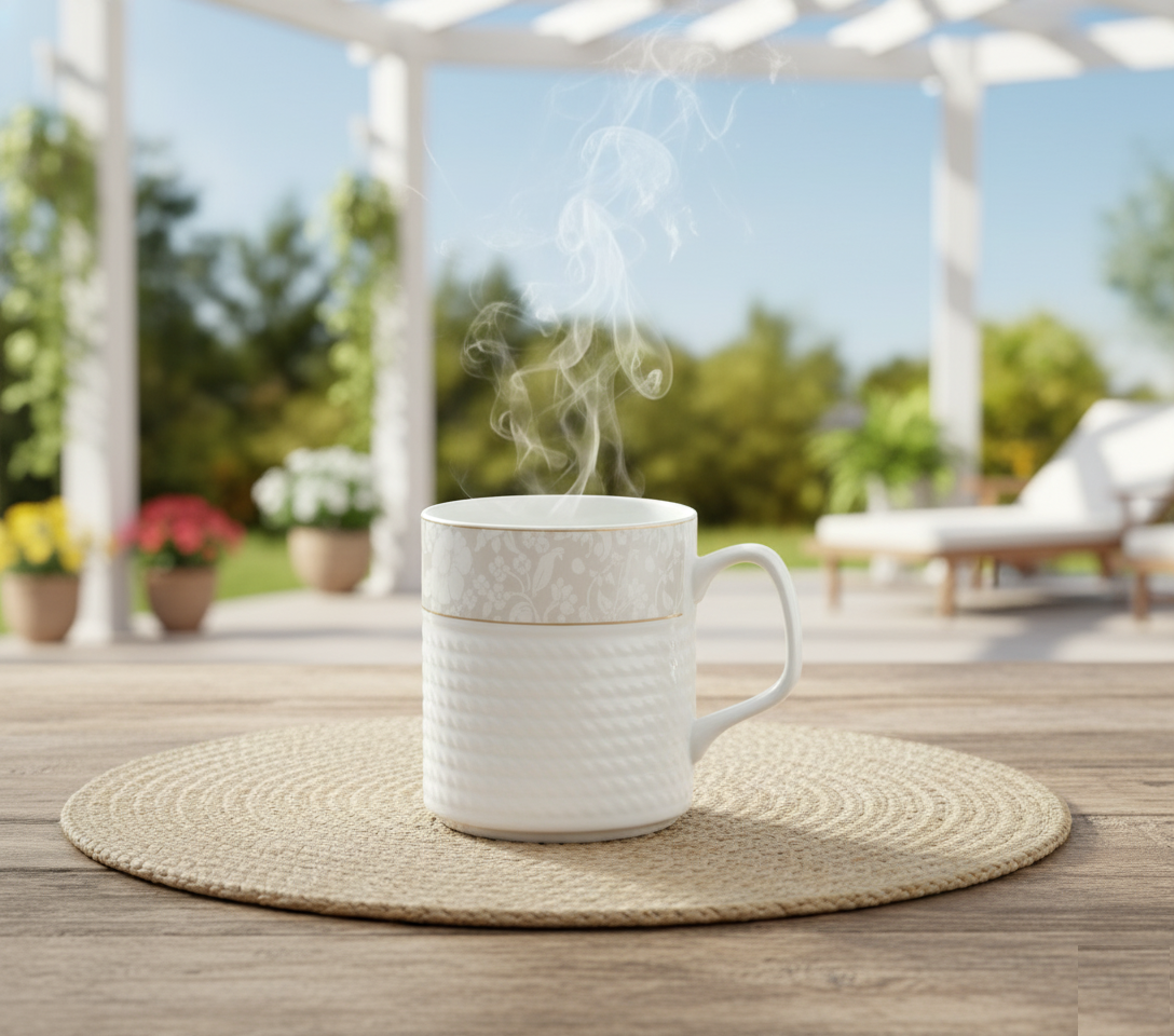 Clay Craft Strip Prasto Coffee & Tea Mugs Set of 6 (P209)