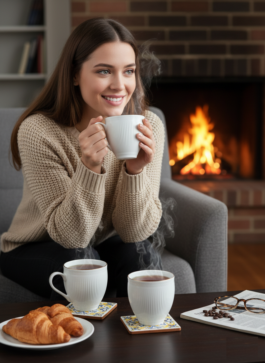 Clay Craft Onyx Impression 1101 Goldline Coffee & Tea Mugs Set of 6