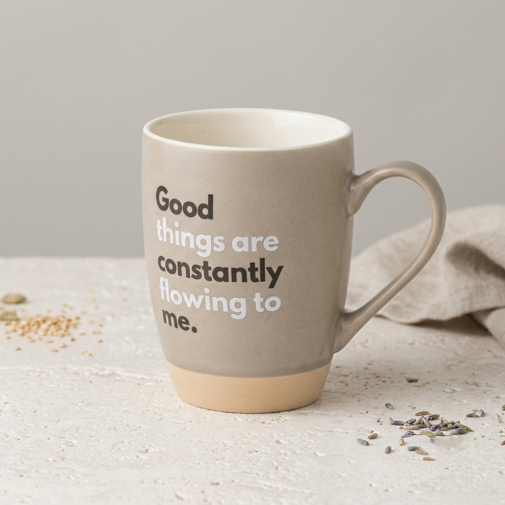 Clay Craft Aspire Trunk Pebble Ceramic Coffee & Milk Mug with Printed Quotes