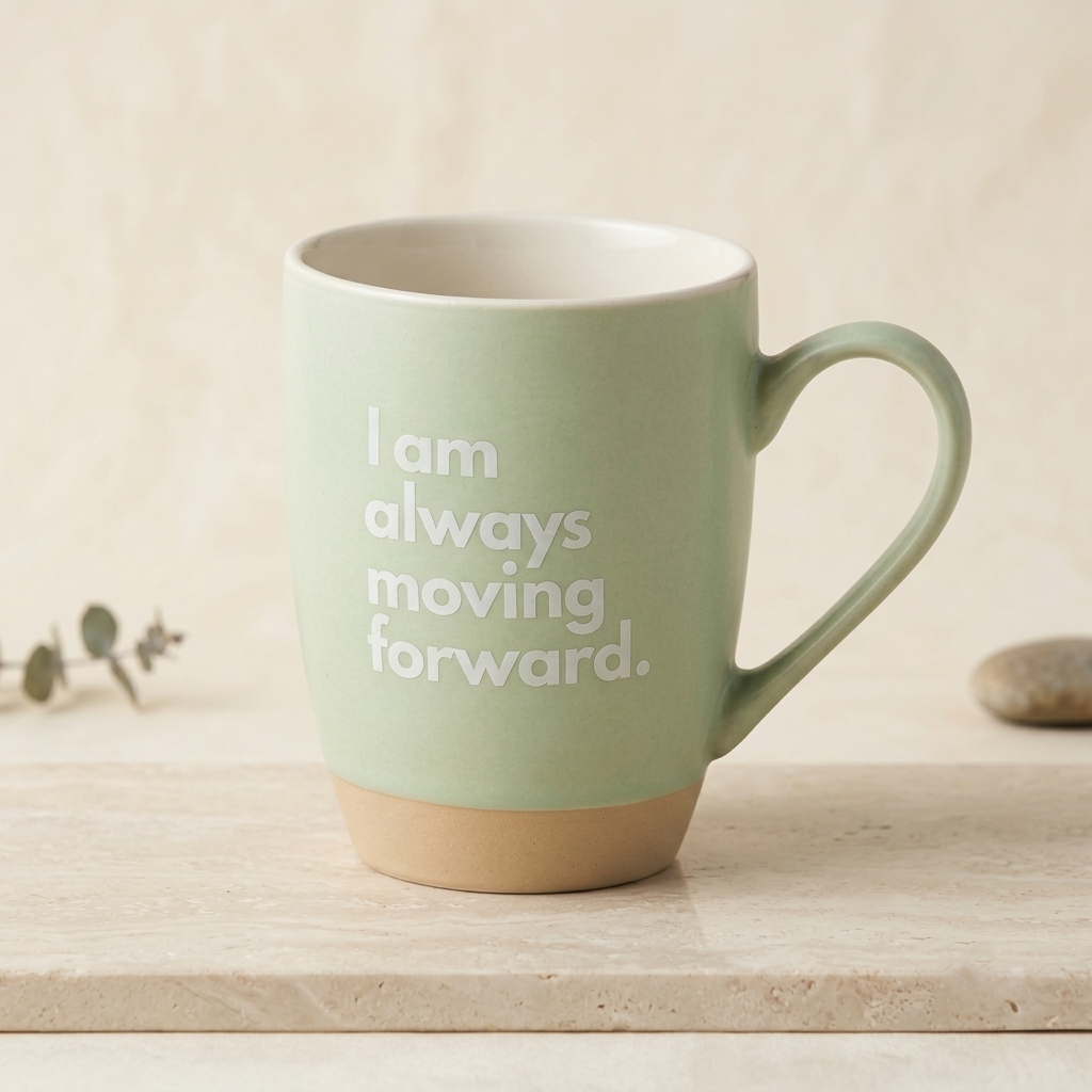 Clay Craft Aspire Trunk Pebble Ceramic Coffee & Milk Mug with Printed Quotes