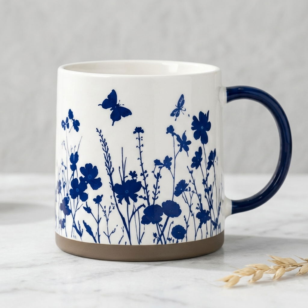 Clay Craft Lina Pebble Ceramic Printed Coffee & Milk Mug