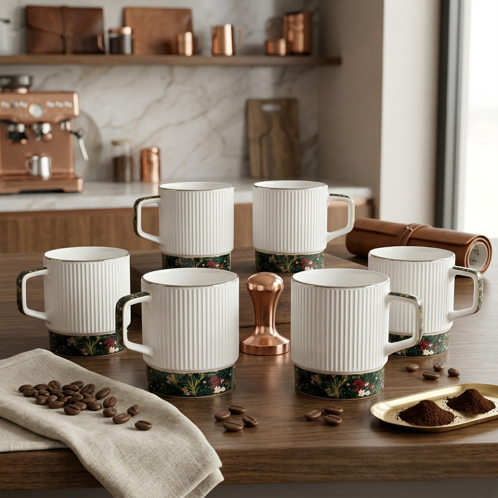 JCPL Charles Manor Coffee & Tea Mugs Set of 6 (MS403)