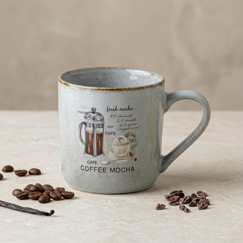Clay Craft Harbor Trunk Pebble Ceramic Coffee & Milk Mug with Printed Quotes