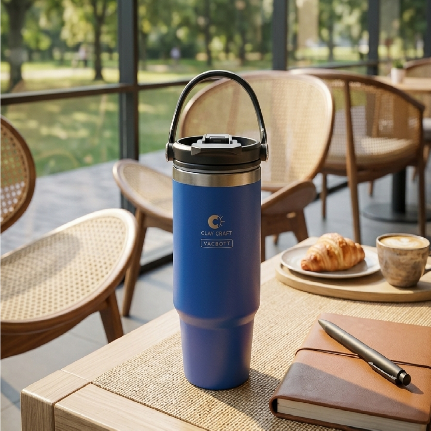 Vacbott EverSip™ Tumbler with Top Lid Handle , 900 ml