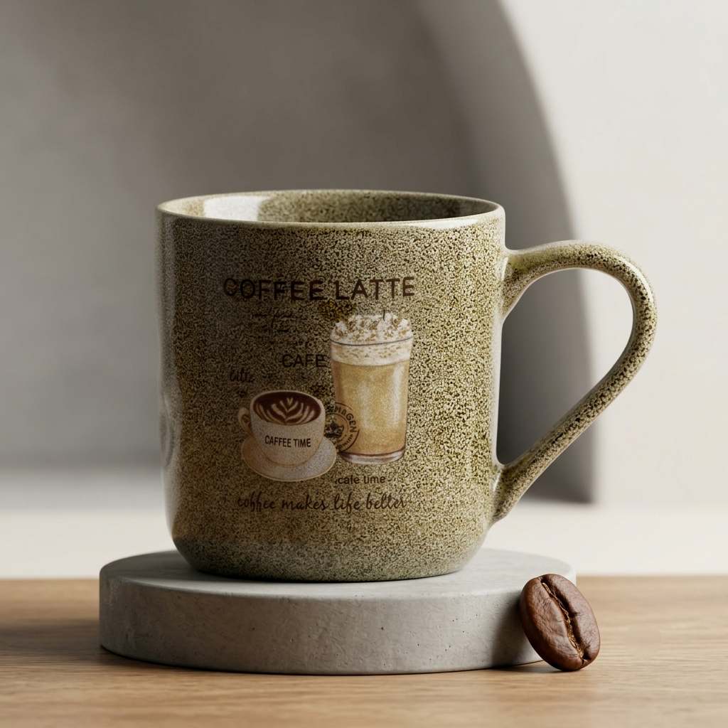 Clay Craft Harbor Trunk Pebble Ceramic Coffee & Milk Mug with Printed Quotes