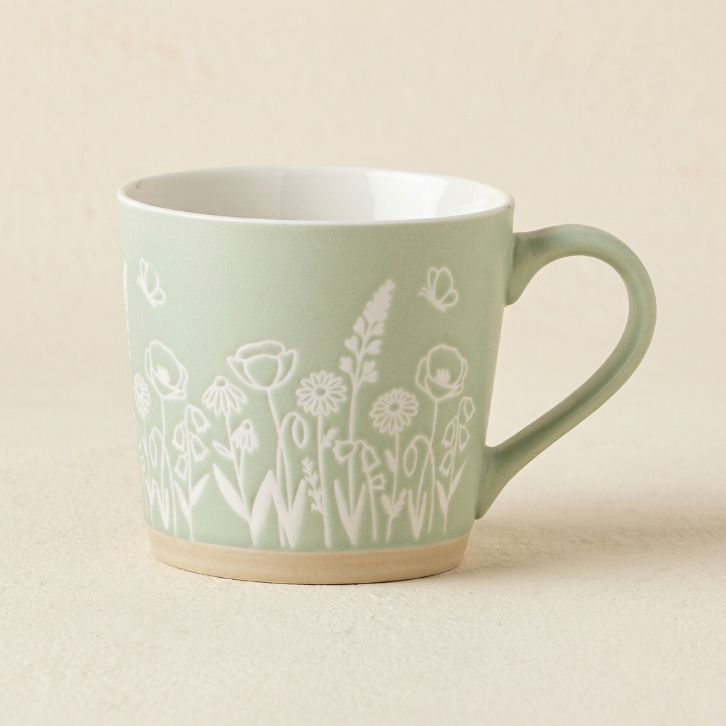 Meadow Trunk Pebble Ceramic Coffee & Milk Mug, 300 ml, 1 Piece