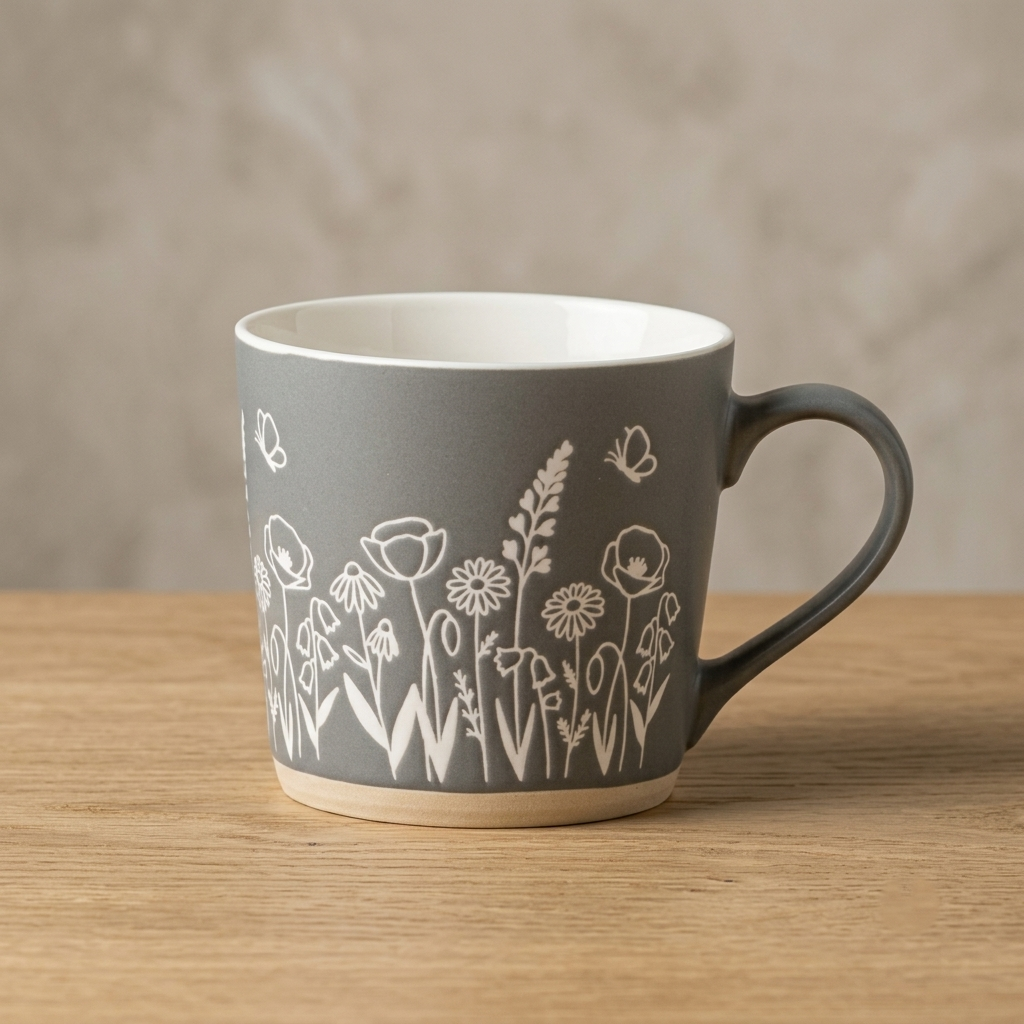 Meadow Trunk Pebble Ceramic Coffee & Milk Mug, 300 ml, 1 Piece