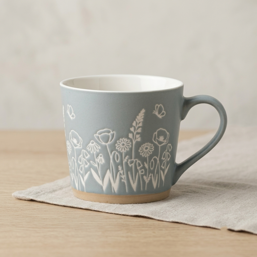 Meadow Trunk Pebble Ceramic Coffee & Milk Mug, 300 ml, 1 Piece