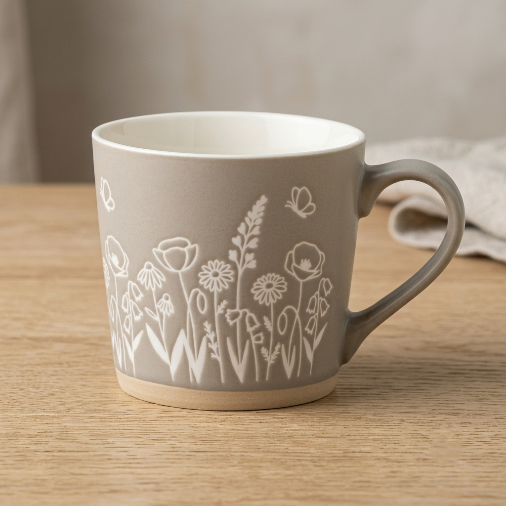 Meadow Trunk Pebble Ceramic Coffee & Milk Mug, 300 ml, 1 Piece