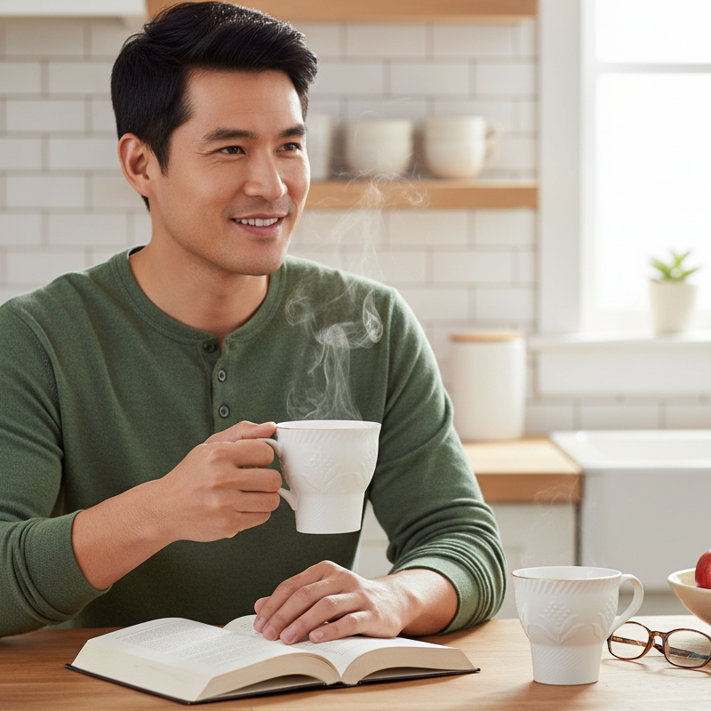 Clay Craft Aster Impression 1101 Goldline Coffee & Tea Mugs Set of 6