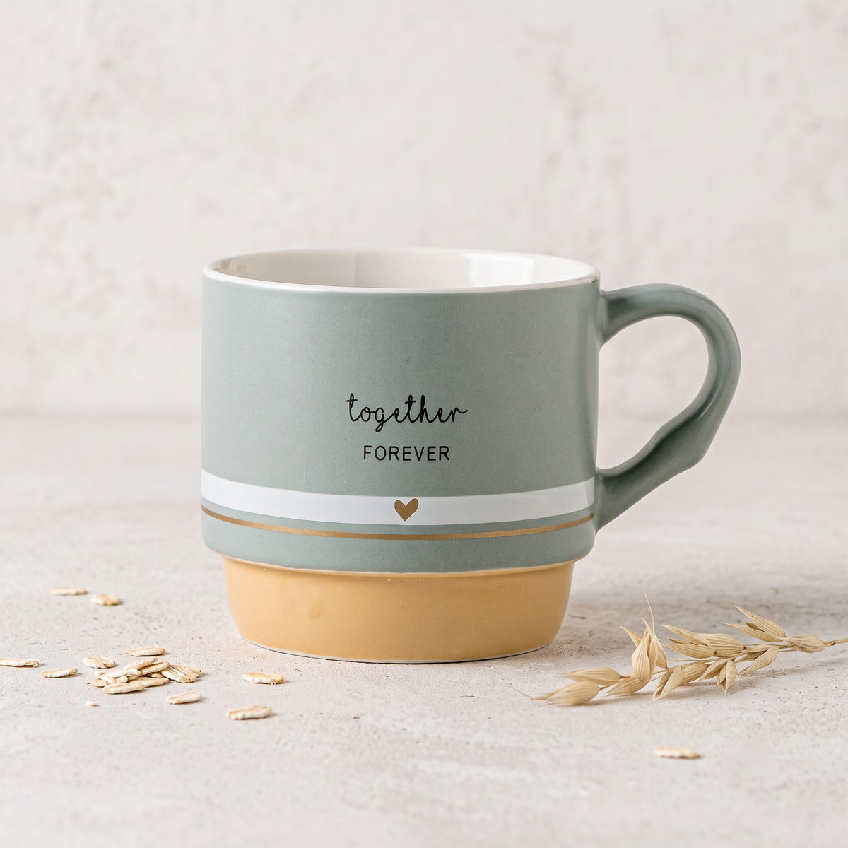Clay Craft Cove Trunk Pebble Ceramic Coffee & Milk Mug with Printed Quotes