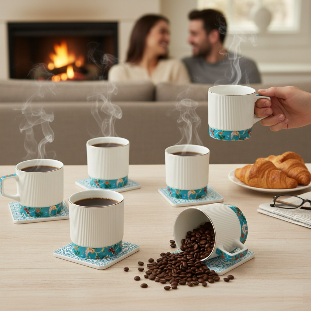 JCPL Charles Manor Coffee & Tea Mugs Set of 6 (MS404)