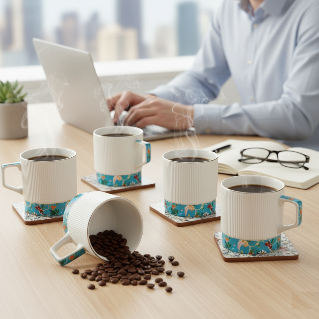 JCPL Charles Manor Coffee & Tea Mugs Set of 6 (MS404)