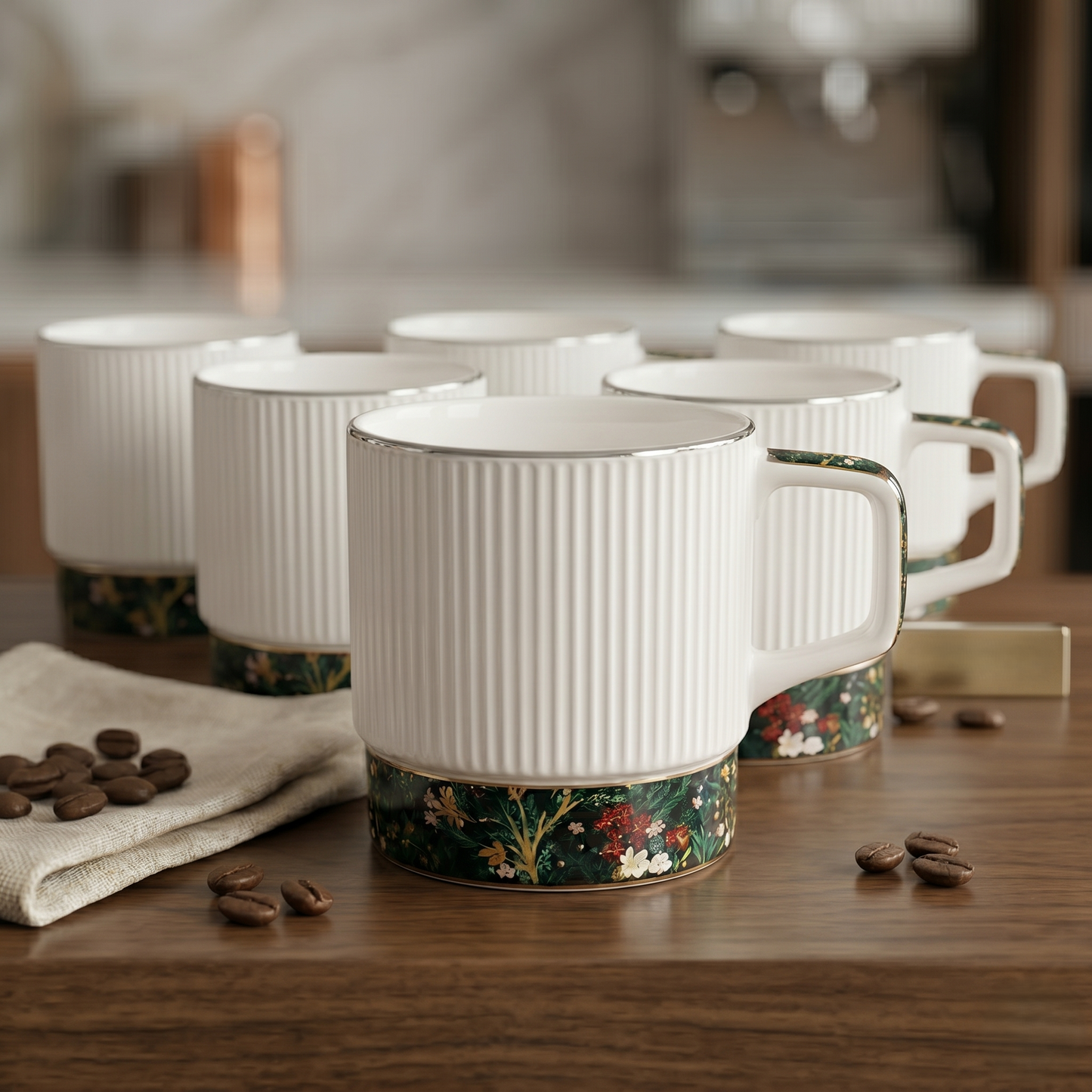 JCPL Charles Manor Coffee & Tea Mugs Set of 6 (MS403)