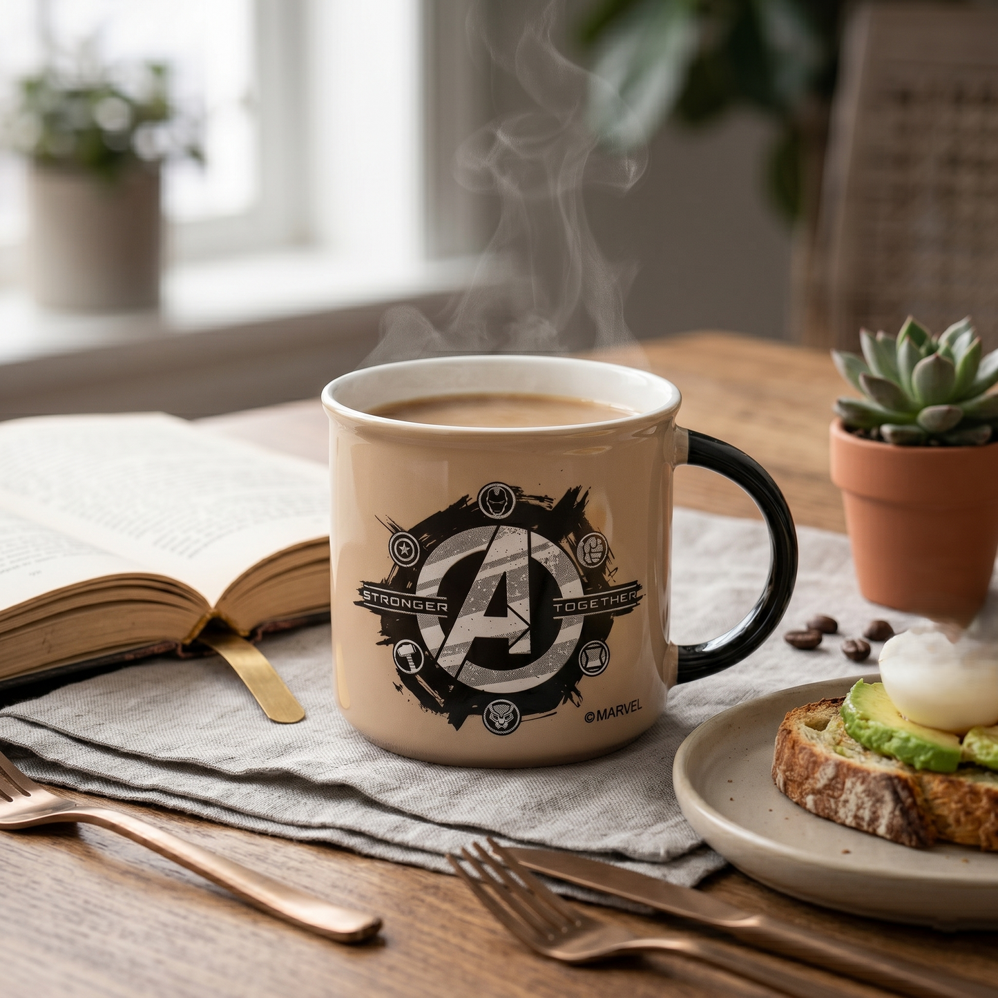 Disney Marvel Avengers Assemble Pebble Coffee & Milk Mug – 1 Piece, 400ml