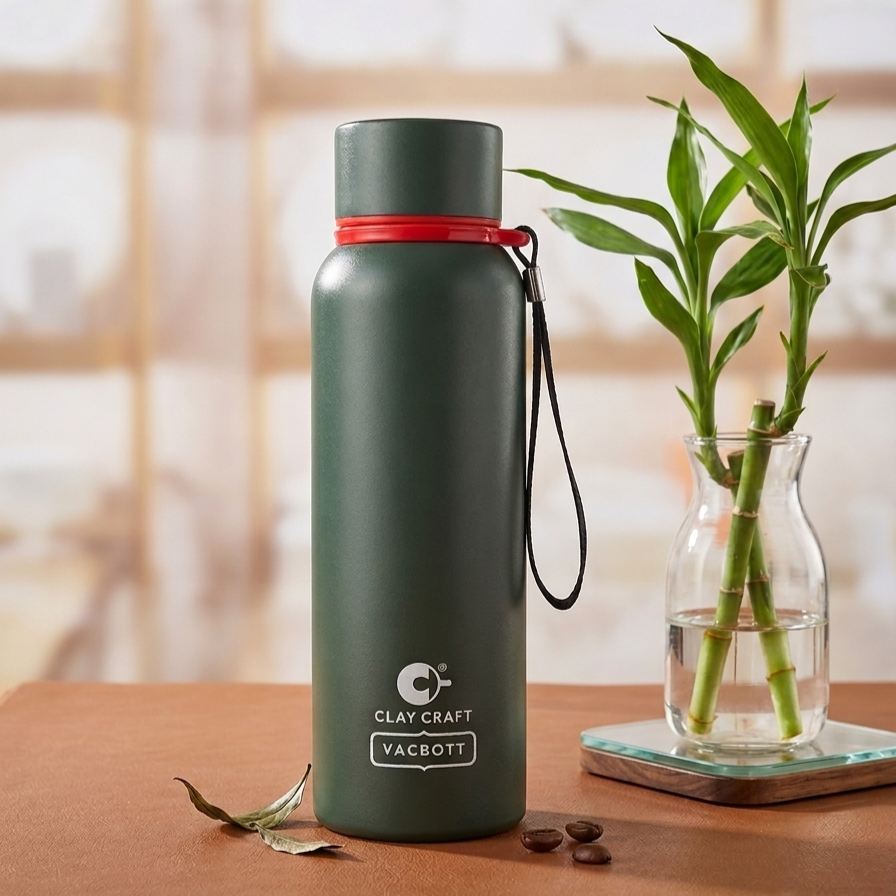 Vacbott Everest Vacuum Insulated Double Walled Water Bottle 18 Hrs Hot & 24 Hrs Cold Stainless Steel Flask, BIS Certified, 500/700/1000ml