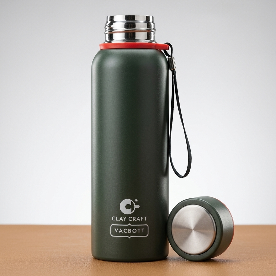 Vacbott Everest Vacuum Insulated Double Walled Water Bottle 18 Hrs Hot & 24 Hrs Cold Stainless Steel Flask, BIS Certified, 500/700/1000ml