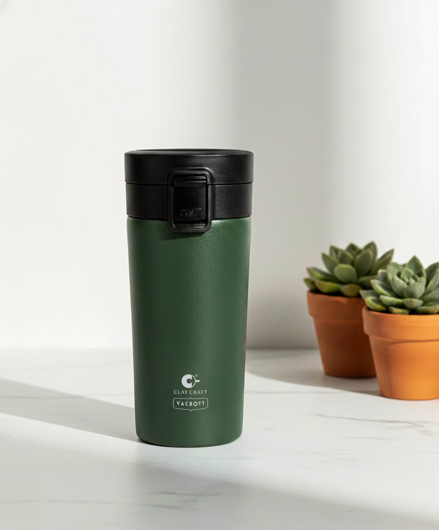 Vacbott Caferoma Vacuum Insulated Double Walled Coffee Tumbler 18 Hrs Hot & 24 Hrs Cold Stainless Steel Flask, BIS Certified, 380ml