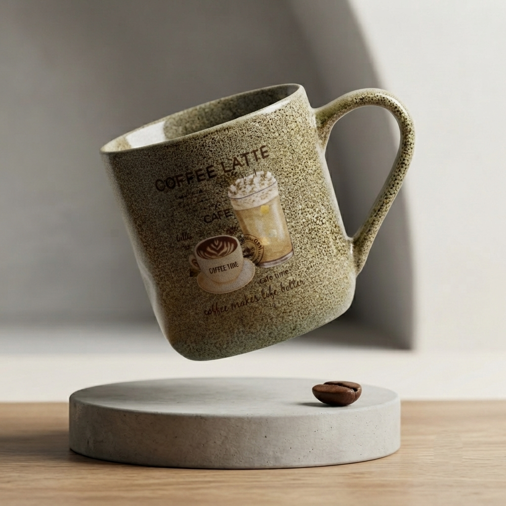 Clay Craft Harbor Trunk Pebble Ceramic Coffee & Milk Mug with Printed Quotes