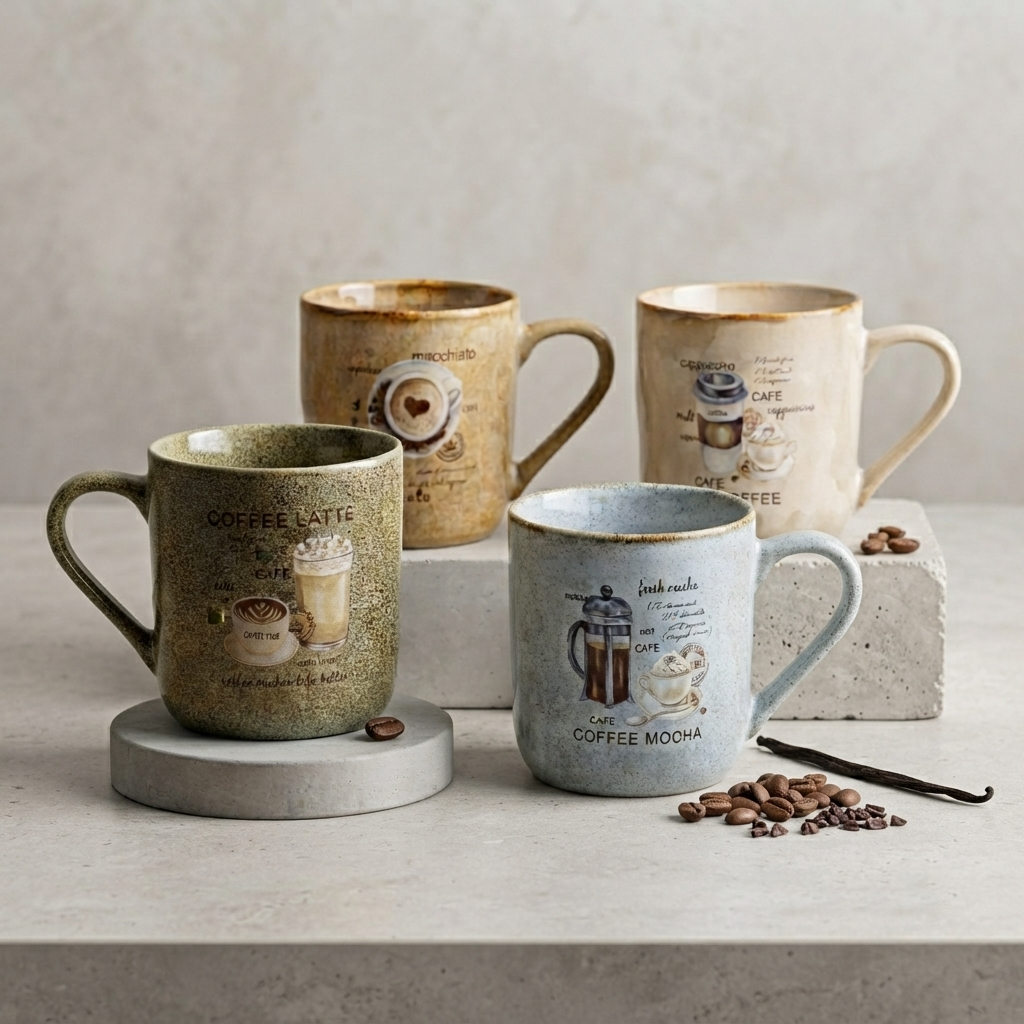 Clay Craft Harbor Trunk Pebble Ceramic Coffee & Milk Mug with Printed Quotes