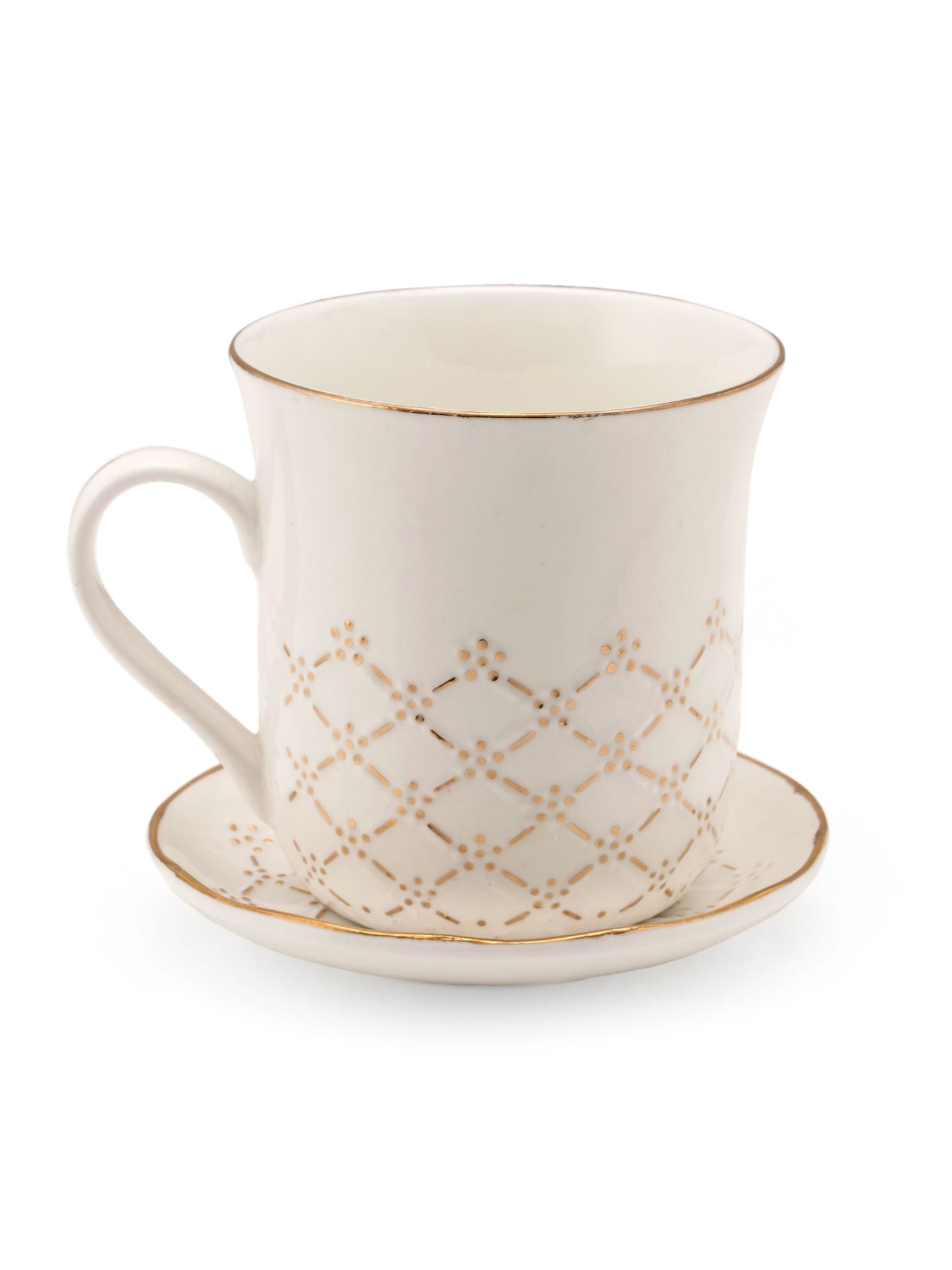 JCPL Abode Gulshan Coffee & Tea Mug with Coaster Set of (6 Cups + 6 Saucers) (401)