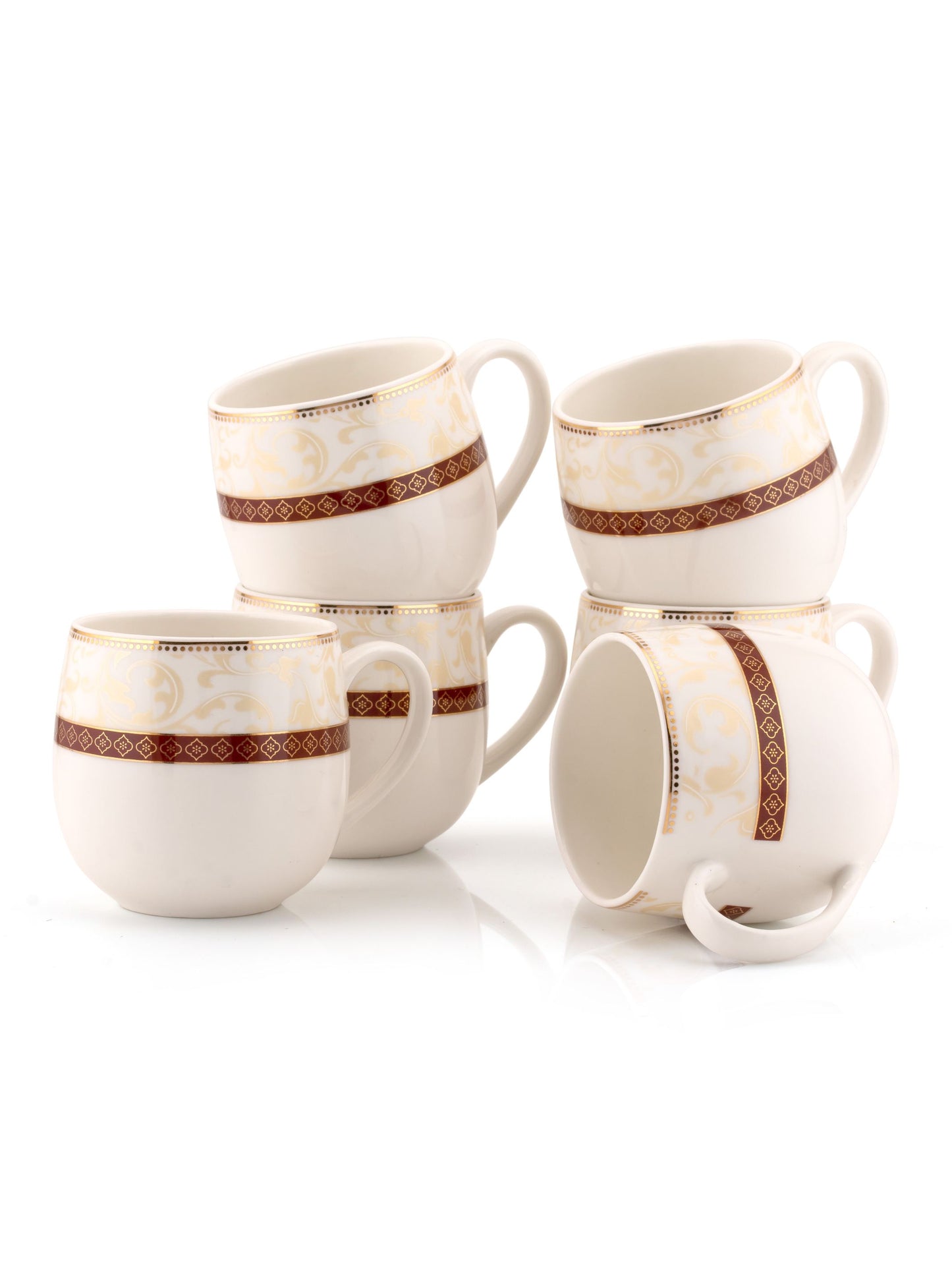 JCPL Charlie Crysta Coffee & Tea Mug Set of 6 (CR403)