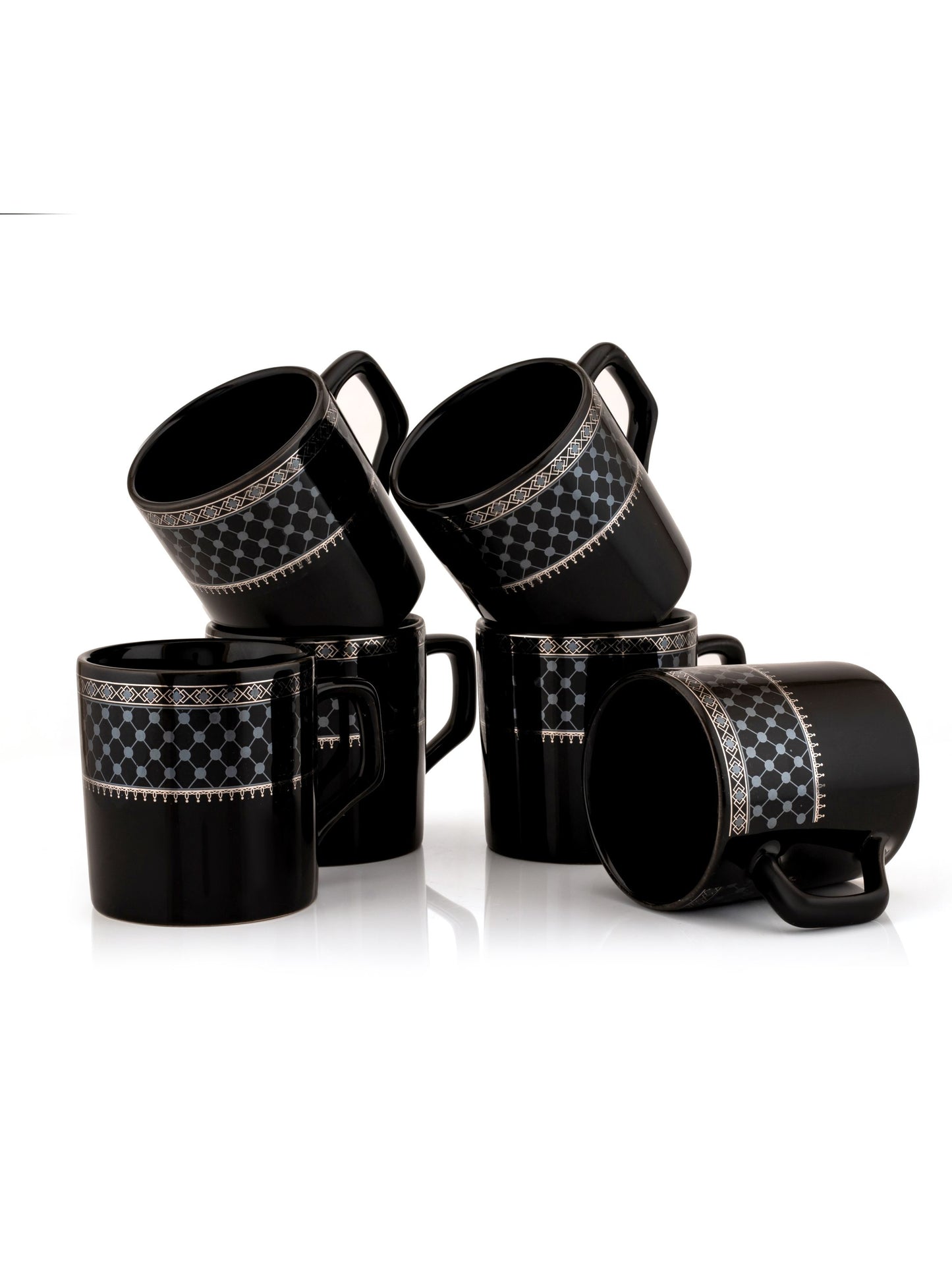 Director Black Gold Coffee & Tea Mug Set of 6 (E609)