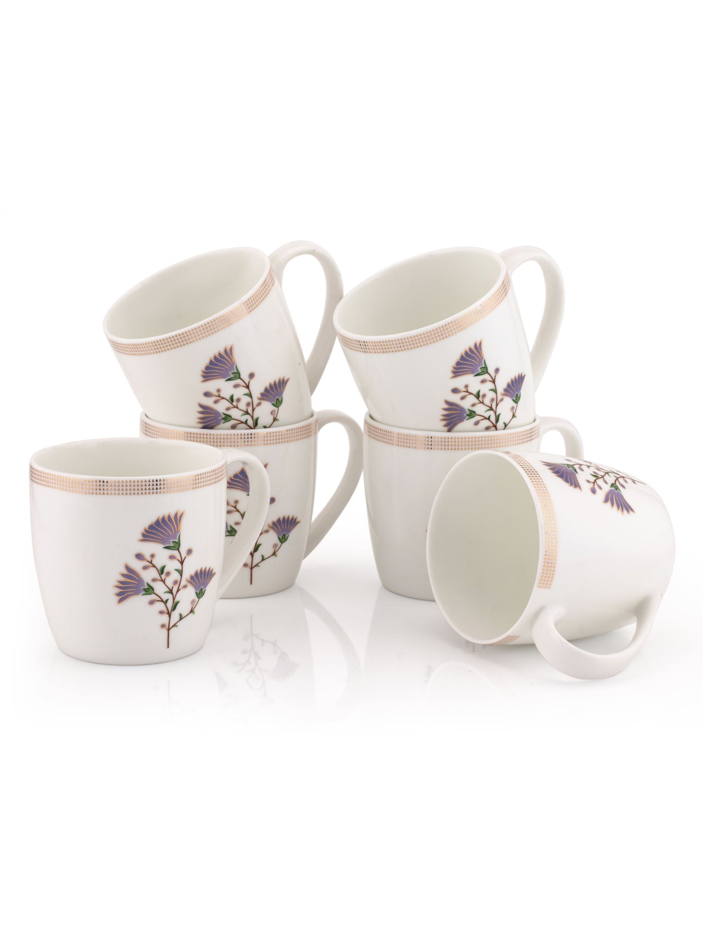 Alton Royal Velvet Coffee & Tea Mugs, 150ml, Set of 6 (RV903)