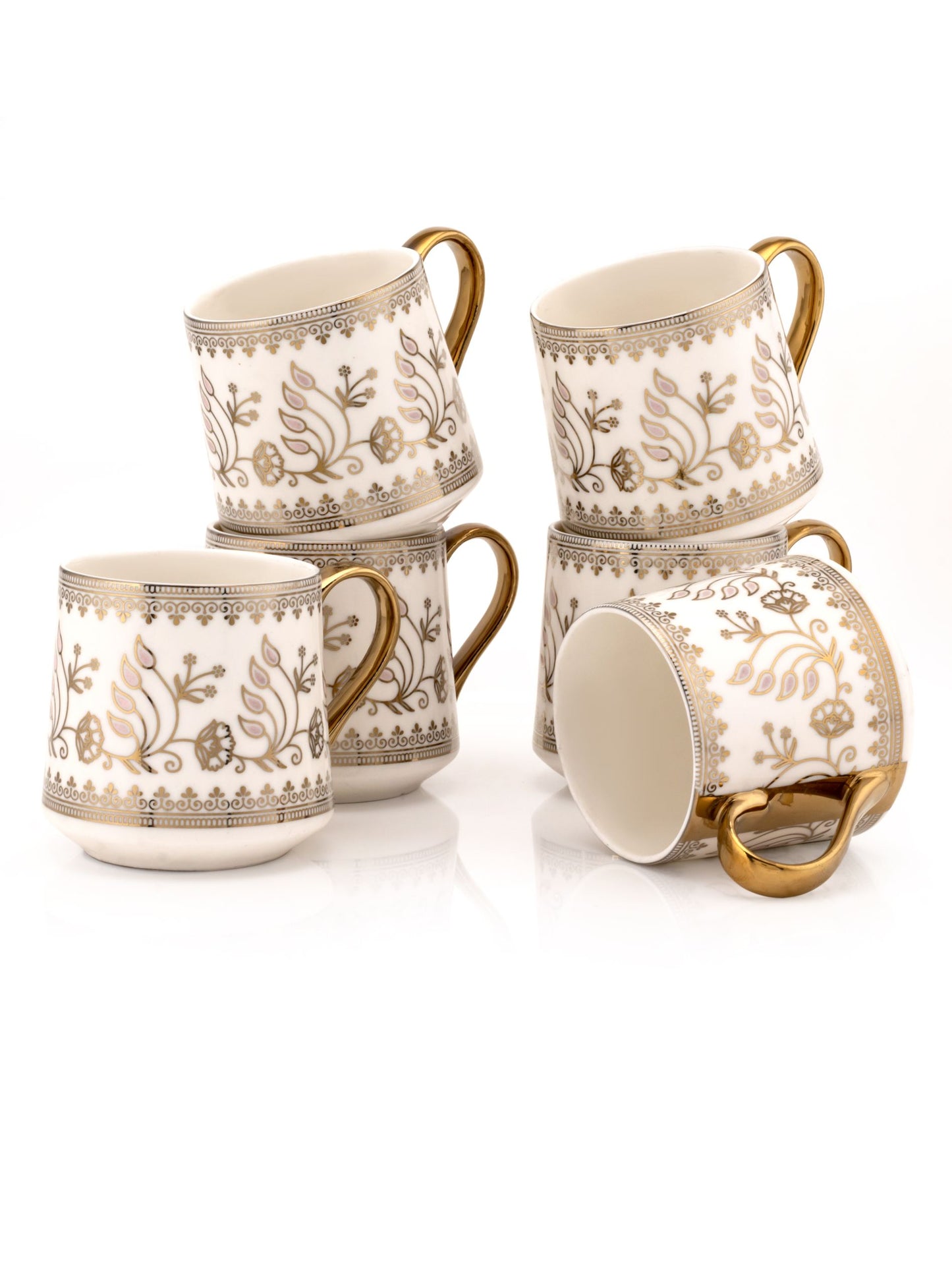 Parker Ebony Coffee & Tea Mugs, 165ml, Set of 6 (E602)