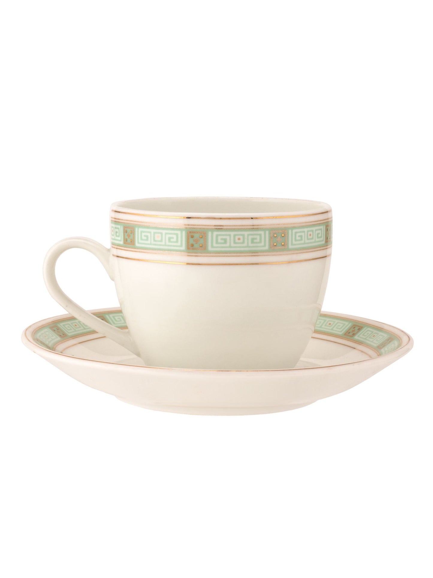 Cream Regal Cup & Saucer, 210 ml, Set of 12 (6 Cups + 6 Saucers) (R101)