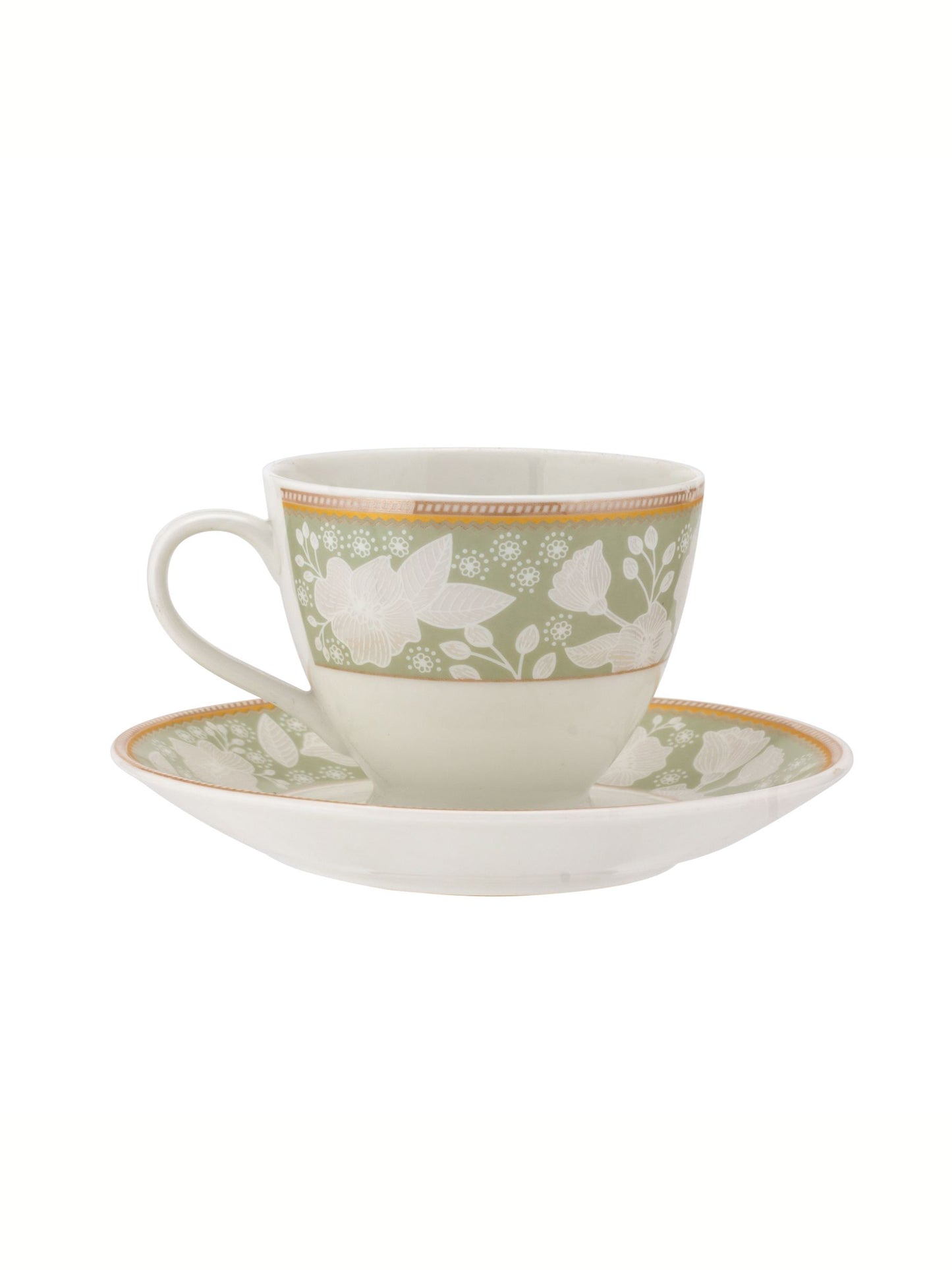 King Super Cup & Saucer, 160 ml, Set of 12 (6 Cups + 6 Saucers) (S387)