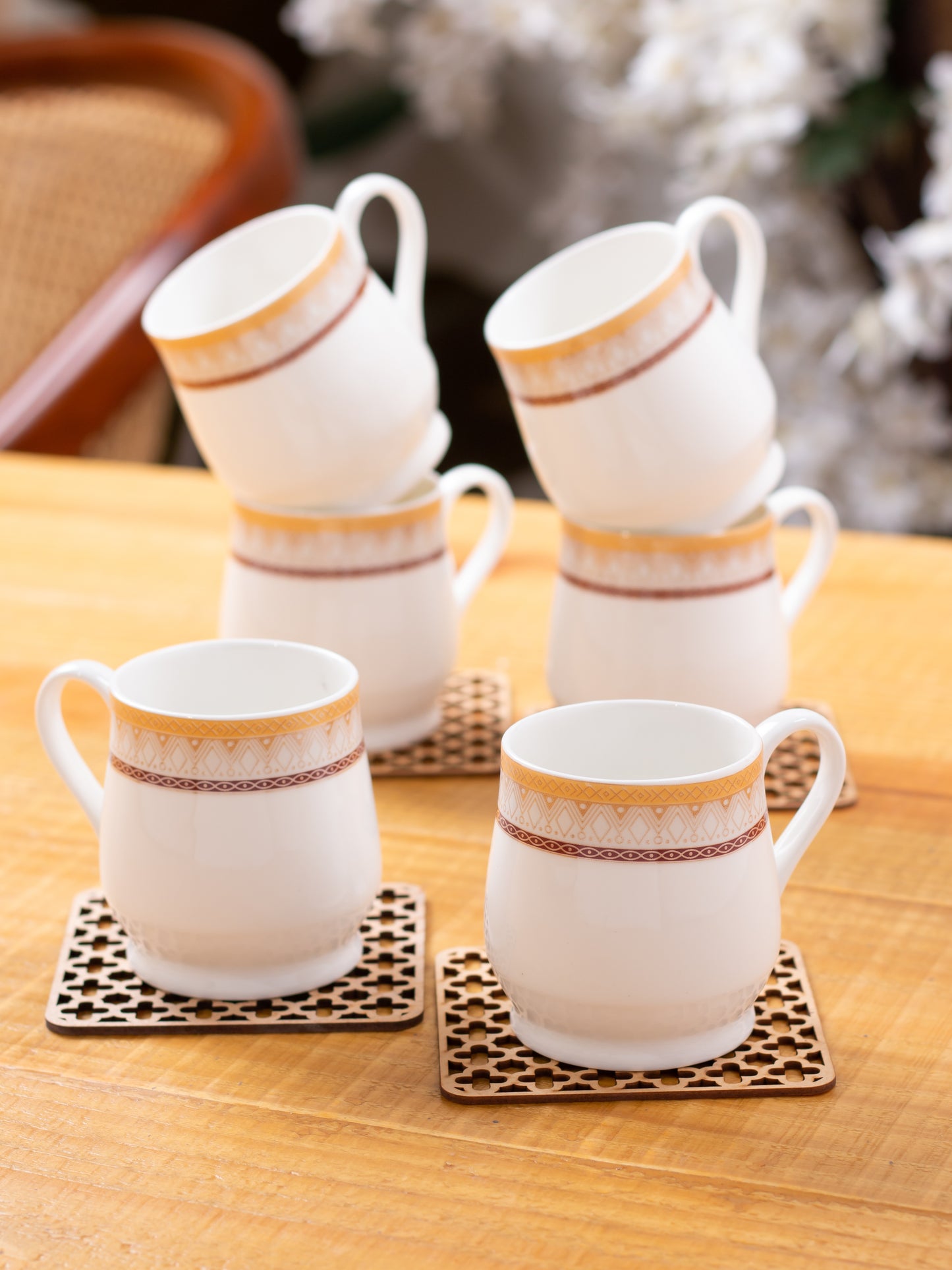 Ira Super Coffee & Tea Mugs, 150ml, Set of 6 (S390)