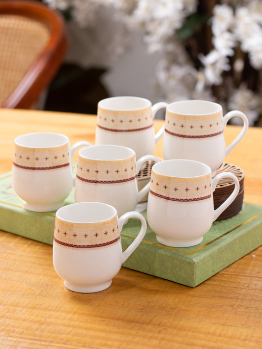 Ira Super Coffee & Tea Mugs, 150ml, Set of 6 (S398)