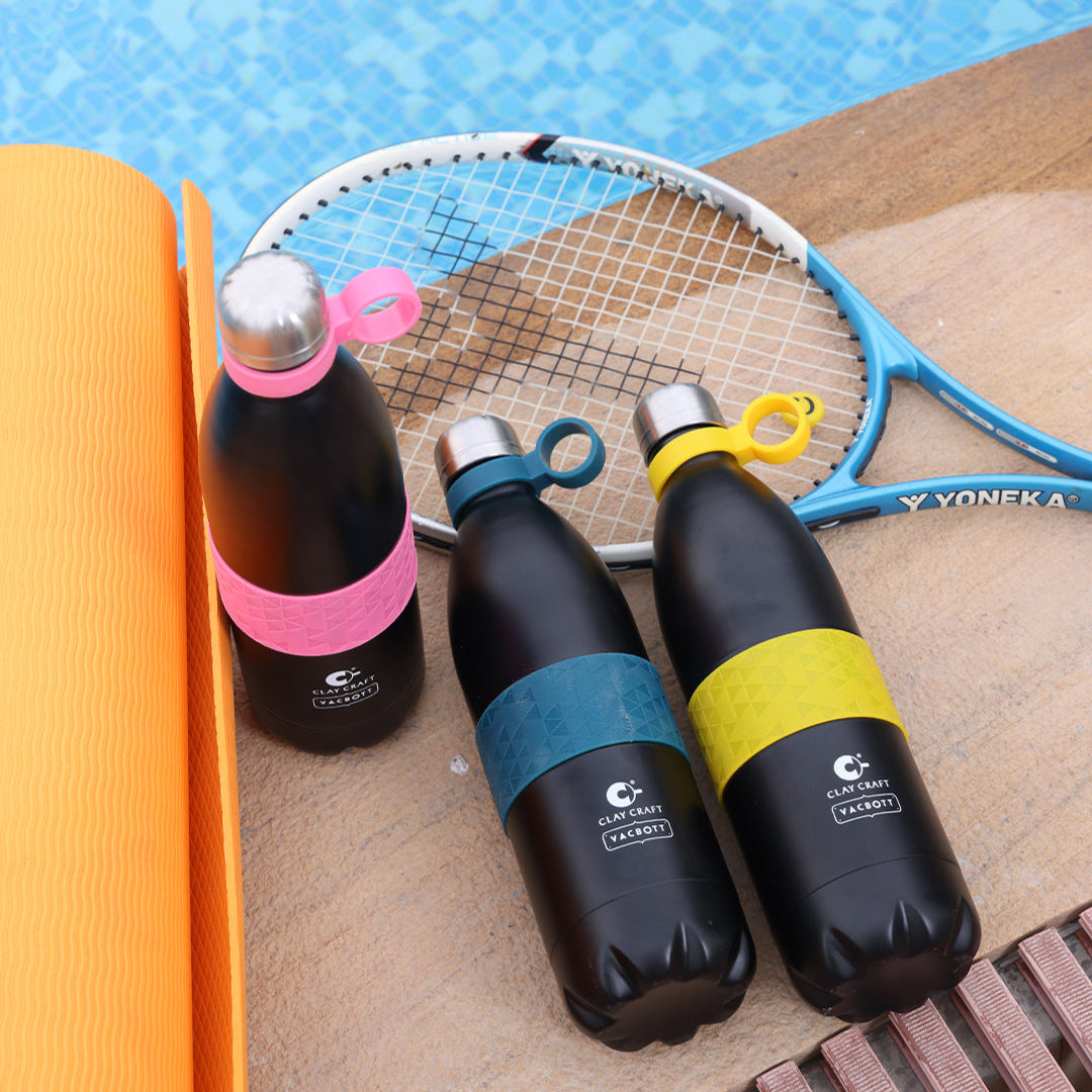 Vacbott Vacuum Bottle, Stark Easy Carry Double Walled 24 Hours Hot and Cold Water Bottle, 1000ml