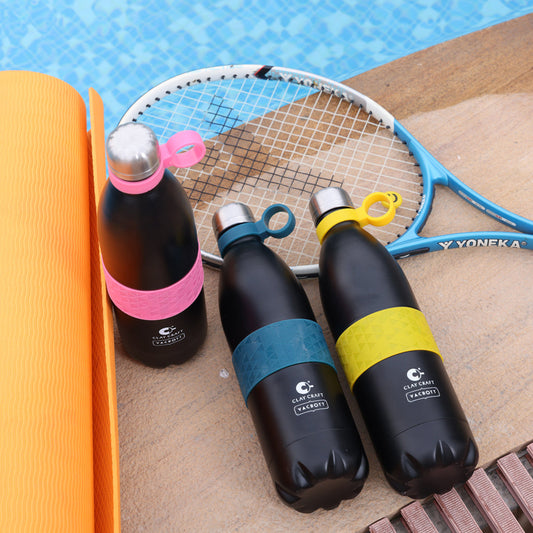 Vacbott Vacuum Bottle, Stark Easy Carry Double Walled 24 Hours Hot and Cold Water Bottle, 1000ml